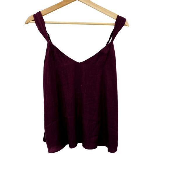 Evereve XS Deep Purple Sleeveless tank top - Picture 1 of 3